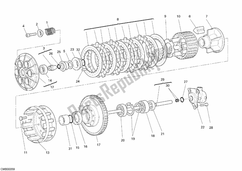Tutte le parti per il Frizione del Ducati Monster S2R 1000 2008